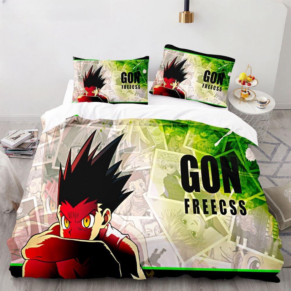 

3D Print Anime Hunter X Hunter Duvet Cover Set Bedding Set Japanese Anime Twin Queen King Quilt Cover Pillowcases Home Textiles EU single(135x200cm)