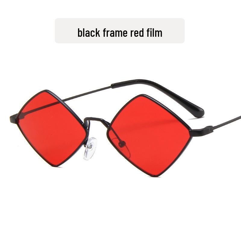 2020 European & American Retro Diamond Metal Irregular Sunglasses