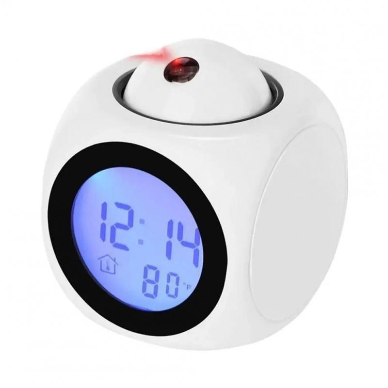 Multifunctional Projection Alarm Clock Glow-in-the-Dark Digital Clock Bedside Alarm Clock with Temperature and Humidity Display