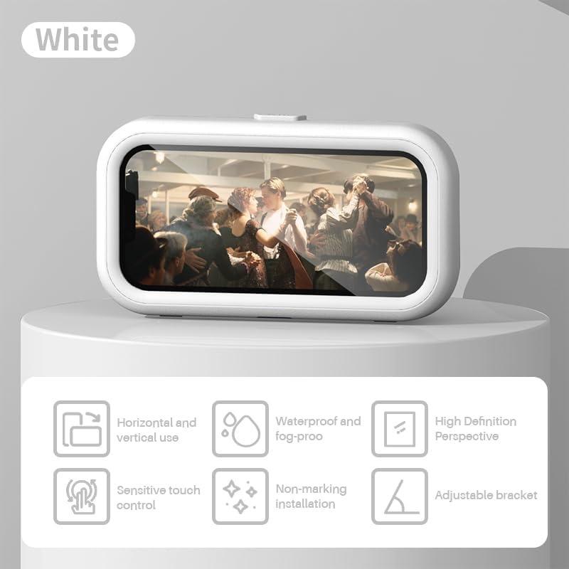 360 ° Rotatable Bathroom Waterproof Phone Case Bathroom Shower Drama Chasing Tool Kitchen Wall Hanging Lazy Person Bracket (Green)