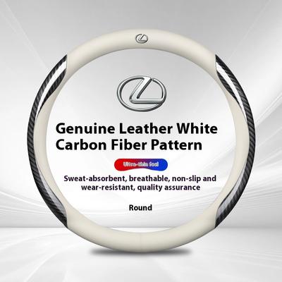 Car Anti-Slip Carbon Fiber Steering Wheel Cover For RX300 RX450 LS500h GS300 IS300 CT200h LX570 ES250 ES260 ES300 NX UX GX
