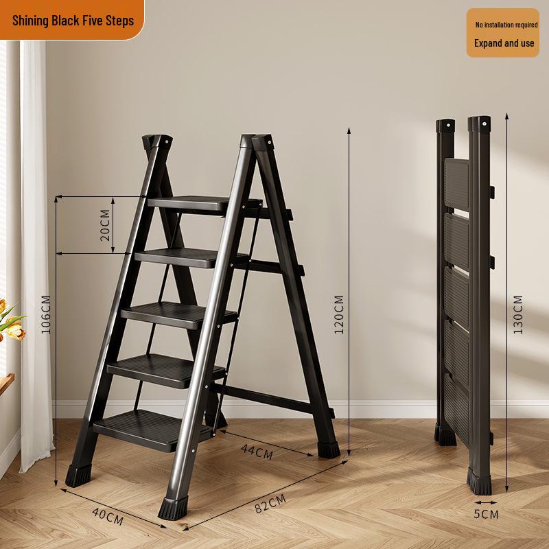 Lightweight 3-Step Folding Telescopic Ladder