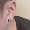 2025 Korean Style Magnetic Non-Piercing Triangle Stud Earrings: Trendy Dark Pattern for Men’s Unique Style