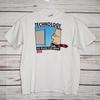 Vintage Dilbert TECHNOLOGY No Place For Wimps Made In USA Single Stitched XL -D4