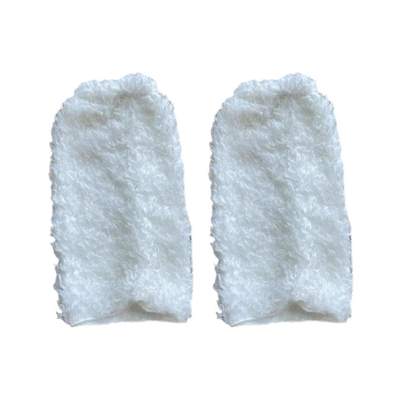Women Curly Furry Solid Color Leg Warmers Aesthetic Winter Warm Fuzzy Plush Boot Covers Costume Parties Leg Covers Socks