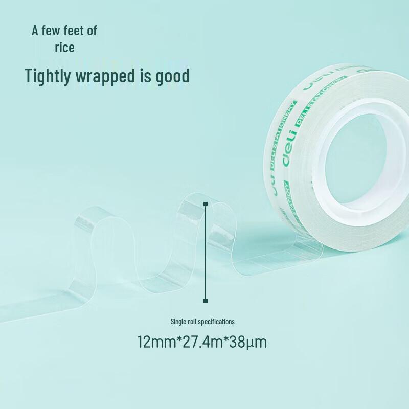 Deli Easy Tear Transparent Stationery Tape