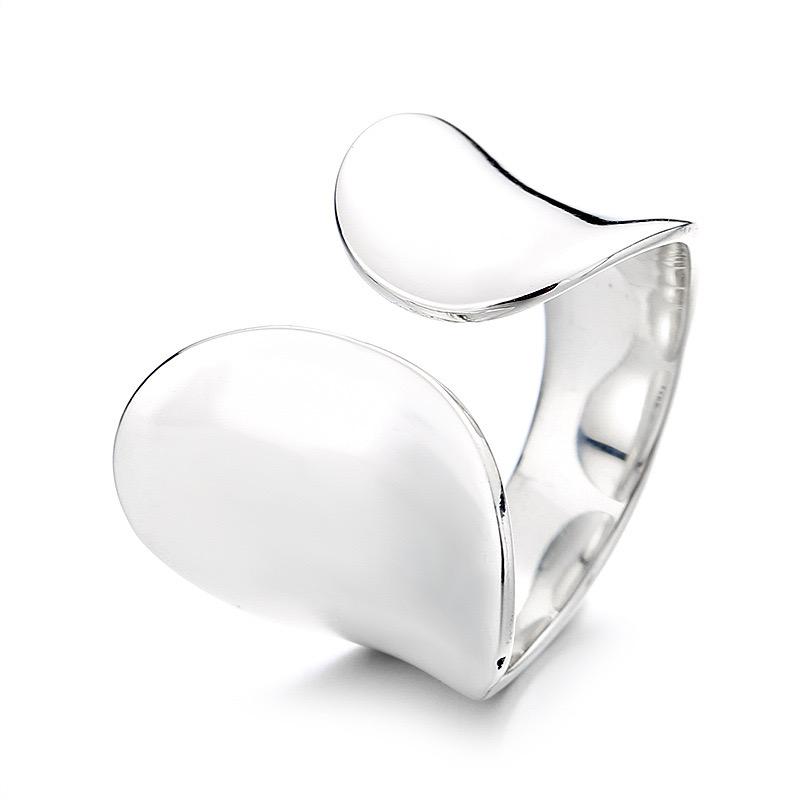 925 Sterling Silver Rings for Women Couple Minimalist Handmade Simple Wide Ring Fine Jewelry Gift Prevent Allergy