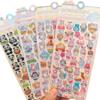 Embossed Animal Sticker Cartoon PVC Resin Sticker For Scrapbooking Notebook Journal Phone Cover Luggage Kids Rewarding