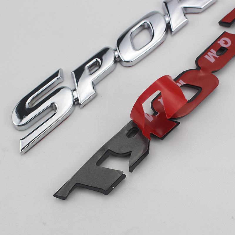 3d Chrome Black Metal Car Letters Carbon Sport Emblem Badge Decal Sticker For Highlander Rav4 Yaris Sport Logo Accessories