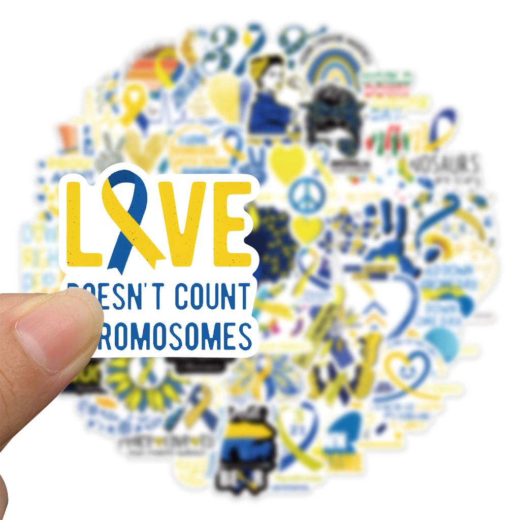 50 Photos of Down Syndrome Graffiti Stickers for Decorative Suitcase Guitar Notebook DIY Waterproof Stickers