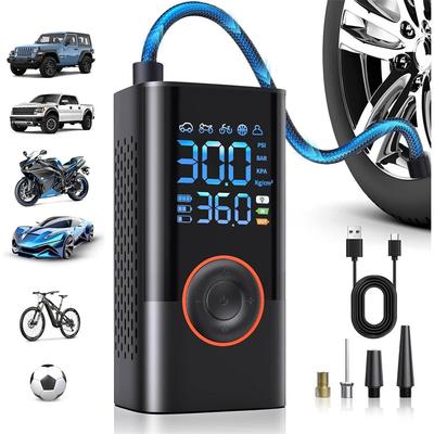 Bomba de Ar Inteligente 150Psi Inflador de Pneus Compressor de Ar Portátil com Manômetro Digital para Carro Bicicleta Motocicleta Bola