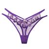 Hollow Out Transparent G-string Female Flower Embroidery Pearl Underpants Women Sexy And Hot Mesh Elastic Underwear bragas sexys