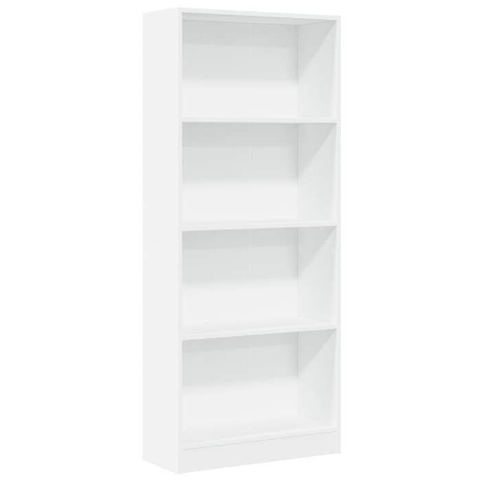 VidaXL Bookcase White 60x24x143 Cm Engineered Wood, Bookshelf, Book Holder, Book Support, Cabinet of 857812