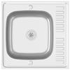 VidaXL Jeu d'Evier de Cuisine et Egouttoir Evier Encastré Lavabo de Cuisine Maison Intérieur Argenté 600x600x155 mm Acier 147231