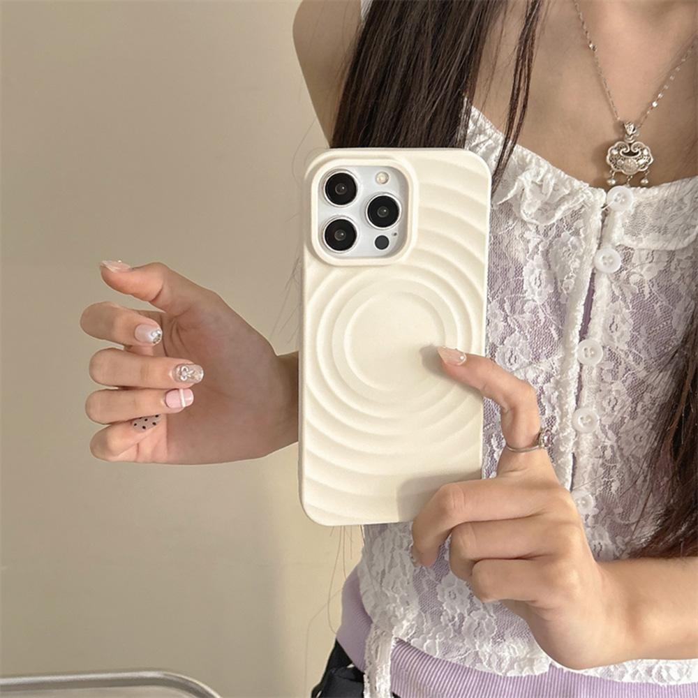 Cute 3D Water Ripple Magsafe Phone Case For iPhone 16 15 14 13 12 11 Pro Max Plus Magsafe Magnetic Wireless Charge Cover New