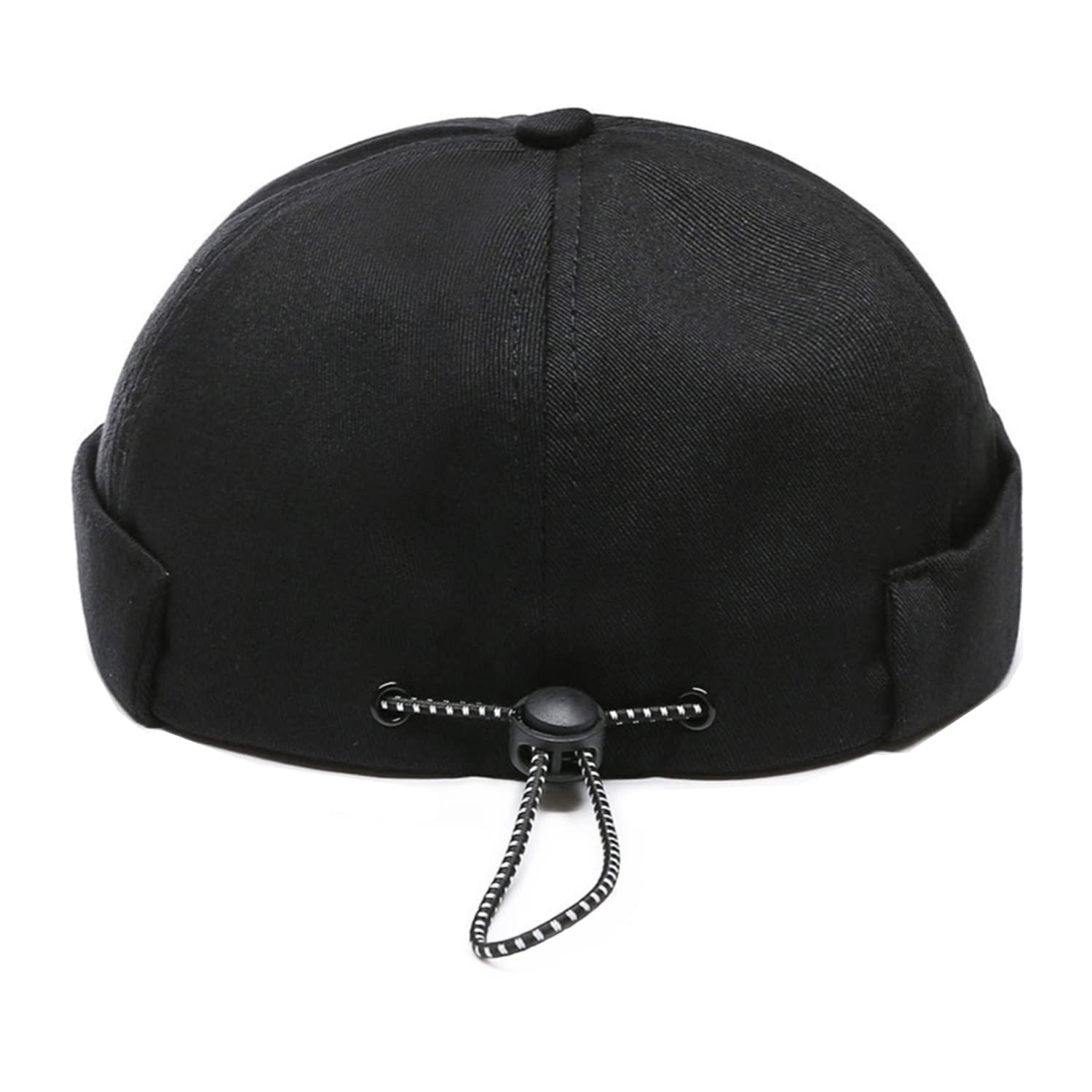 

Weuiean Roll Round Adjustable Watch Retro Men s Cap, Cotton, Hat, Drawstring, No-Brim, Cap, Cap, Unisex, CSG-955 (Black) чёрный