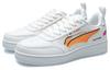 Li Ning NO.258 Slip Resistant Abrasion Resistant Low Top Skateboard Shoes Unisex White Orange AGCR201-1