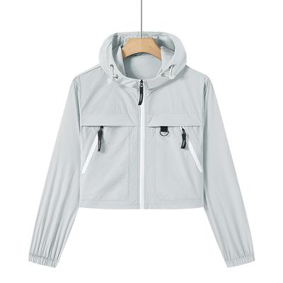 Women's Cool, Breathable, Versatile Short Coat, Women's Loose, Lightweight, Breathable Outdoor Hooded Sunscreen Skin Clothes