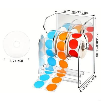 Fashionable Clear Acrylic Sticker Roll Holder Designs Portable for Quick Access and Neat Storage Solution Daily Use