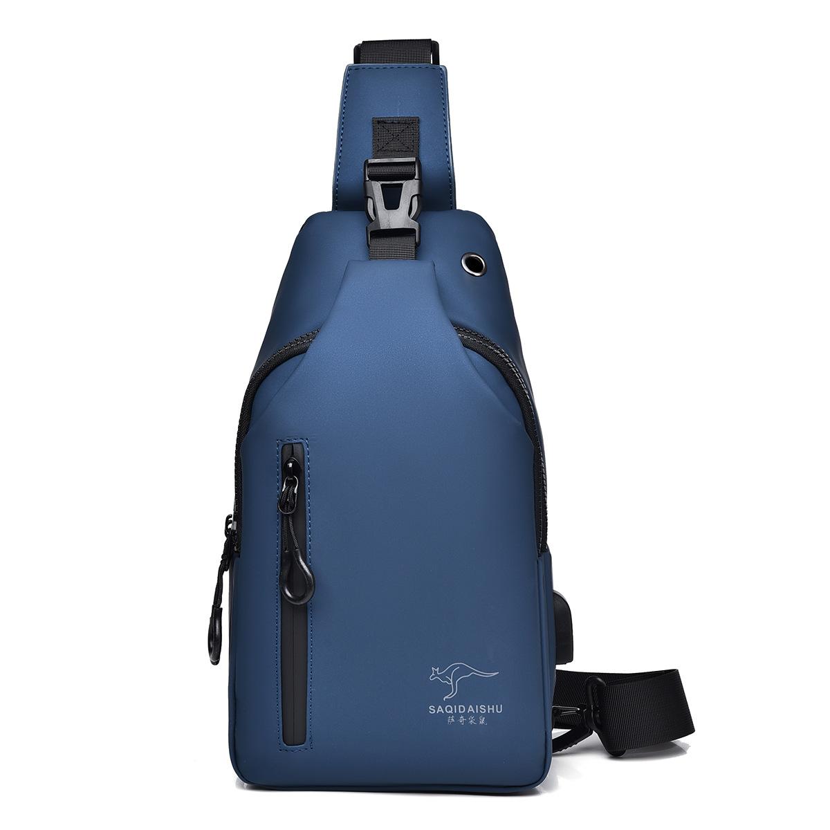 

Men s Chest Bag Waterproof Outdoor Shoulder Crossbody Bag синій