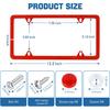 Wuyaoyao 2PCS Car License Plate Frames, 4 Holes Stainless Steel License Plate Frame, Slim License Plates Cover Holder With Screws Bolts Caps Washers,