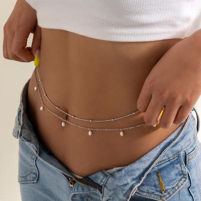 Bikini Body Jewelry Fine Workmanship Exquisite Wear-resistant Sexy Imitation Pearls Waist Chains Streetwear