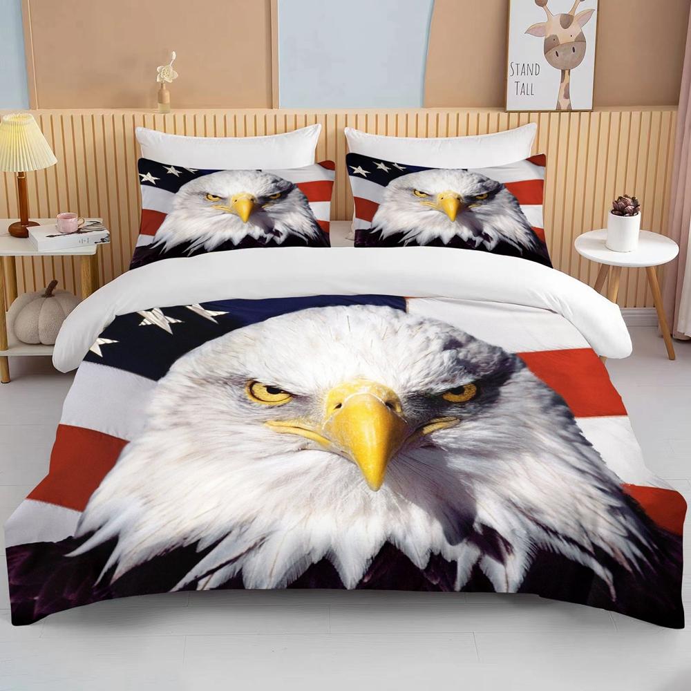 10 Sizes Male Eagle Bedding Set Duvet Cover Bed Set Quilt Cover Pillowcase King Queen Size Bedding Set For Child Gift