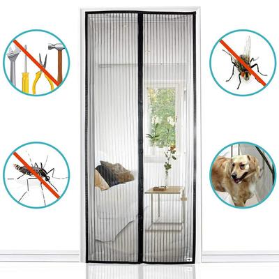 1 Stück Anti-Moskito-Türvorhang, magnetischer Fliegengitter-Türvorhang, kein Stanzen, automatisches Ausschalten der Mesh-Moskitonetze