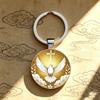 Fashion Alloy Keychain Pendant Round Metal Key Ring
