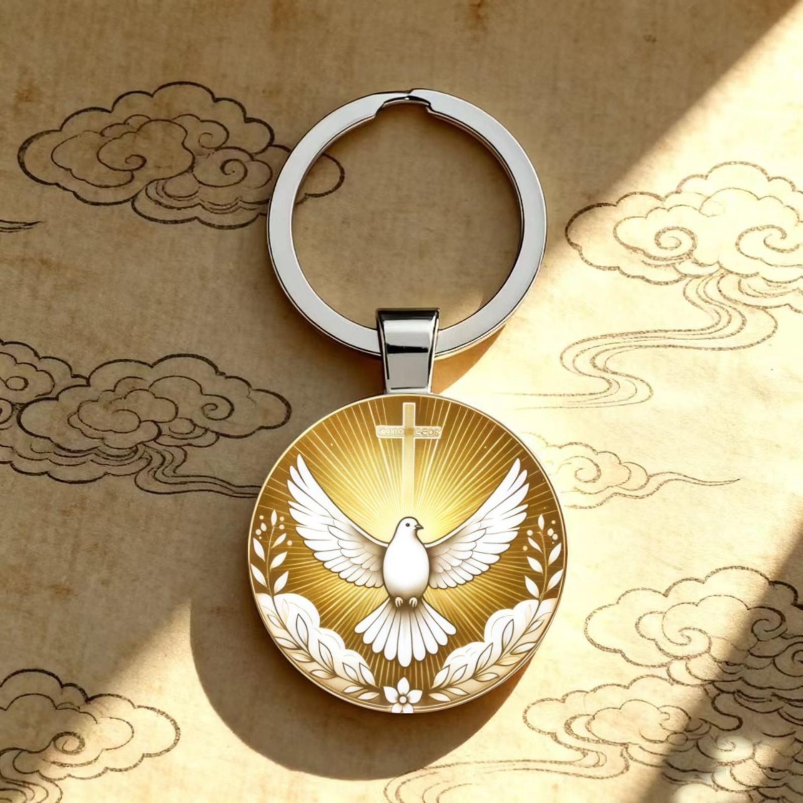 Модный сплав брелок кулон круглый металлический брелок One Size