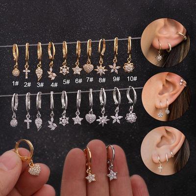 1ks jednoduchý přívěsek slunečnice kubické zirkony ucho Tragus osobnost z nerezové oceli chrupavka náušnice piercing šperk