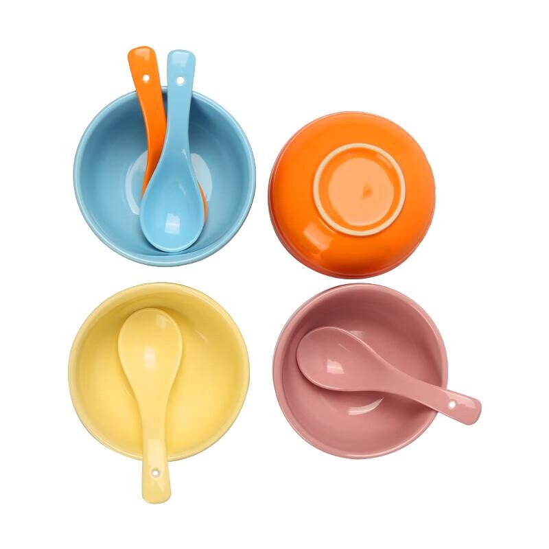 Nordic Ceramic Bowl and Spoon Set