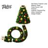 USB Powered Light Christmas Tree Projection Light, Plug-and-Play LED Projector with 6 Festive Holiday Party Decor Scenes, Flexible Gooseneck Lamp for