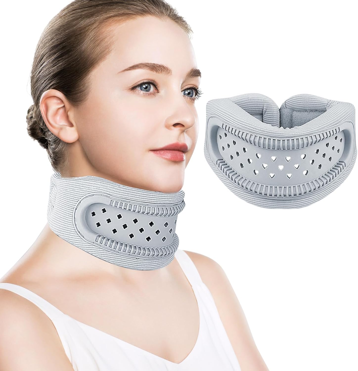 

Neck Brace, Soft Neck Support Collar For Pain Relief, Vertebrae Alignment & Pressure Relief For Office Workers
