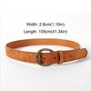 Casual Suede Leather Belt Retro Buckle Waistband Trendy Waist Belt  For Women