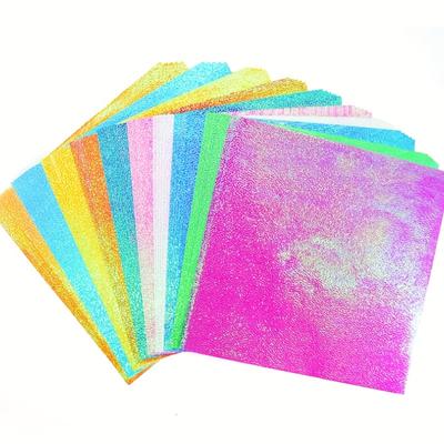 100Pcs Glitter Paper Sparkling Shiny Lucky Bird Origami Shining Square Paper  Handmade 10CM*10CM