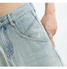 KENH Women's Light Blue High Waist Wide Leg Jeans, Four Seasons Wearable, 2024 New Loose Floor-Length Style