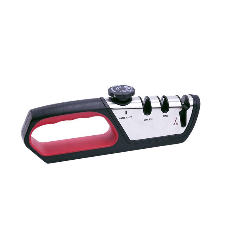 

Adjustable Angle 3-Segment Knife Sharpener for Kitchen Knives Stainless Steel Three-Purpose Sharpening Stone for Kitchen Tools 24x3.8x8.2cm красный