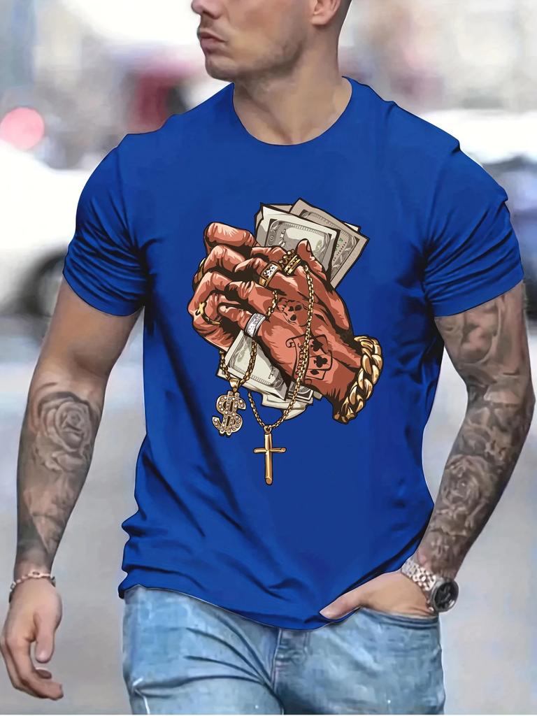 New Spring/Summer Men's T-shirt 3D Printing Simple Design Fashion Brand Clothing Casual Oversized Loose Top