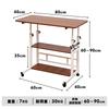 AUTVIVID Bedside Nursing Infinitely Adjustable with Wood Lifting Scandinavian Stylish Living PC Single Person Living Table, Table, Height, Casters,