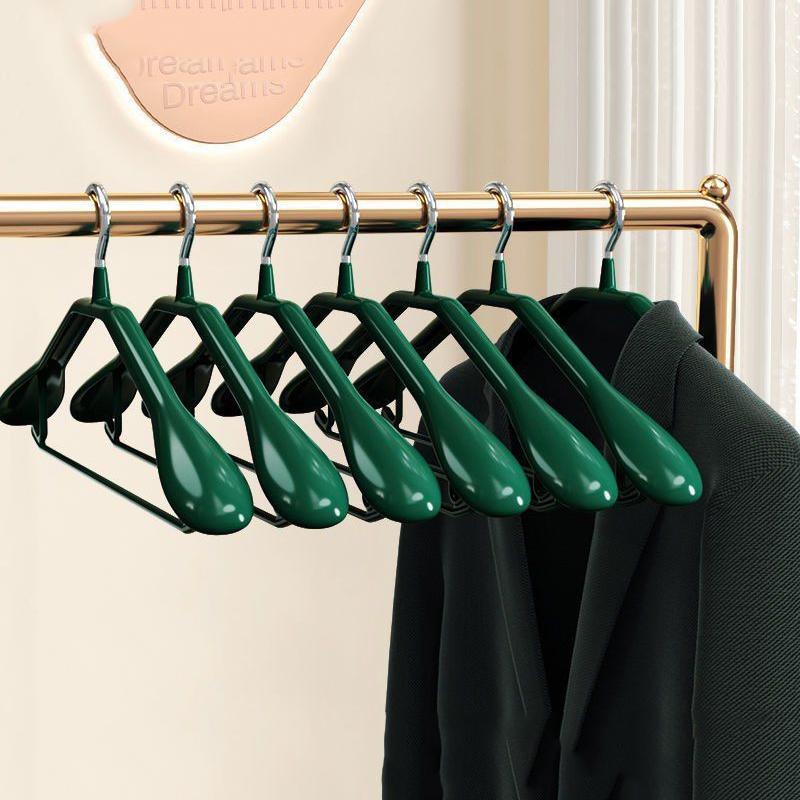 

Изогнутые нескользящие толстые широкие плечики из нержавеющей стали для домашнего использования, бесшовные, для поддержки одежды, для шкафа, широкие плечи, оптом