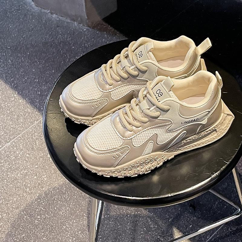 

Модная повседневная спортивная обувь для пап, обувь Forrest Gump, женская 2025 лето новинка, сетчатая дышащая, цветная, немецкие тренировочные женские туфли 35 серый