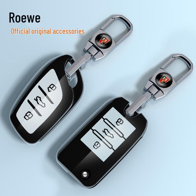 Roewe RX5 Plus Car Key Case with Full Wrap and Buckle for Men, Compatible with i6, Ei5, Clever, RX8, RX3 Models