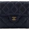 Chanel Cf Series Quilted Short Gold Buckle Calfskin Handheld Wallet Women wallet Black AP0231-Y01864-C3906