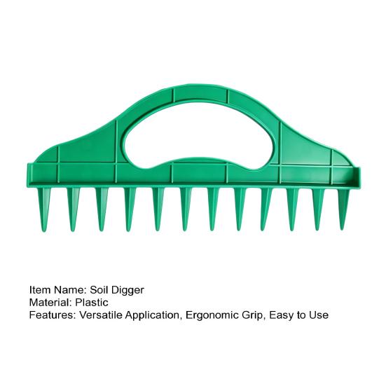 12-Hole Soil Digger Garden Dibber Seeds Spacing Tool Garden Tool for Easy Planting Seeds Raised Bed Planter Box Use