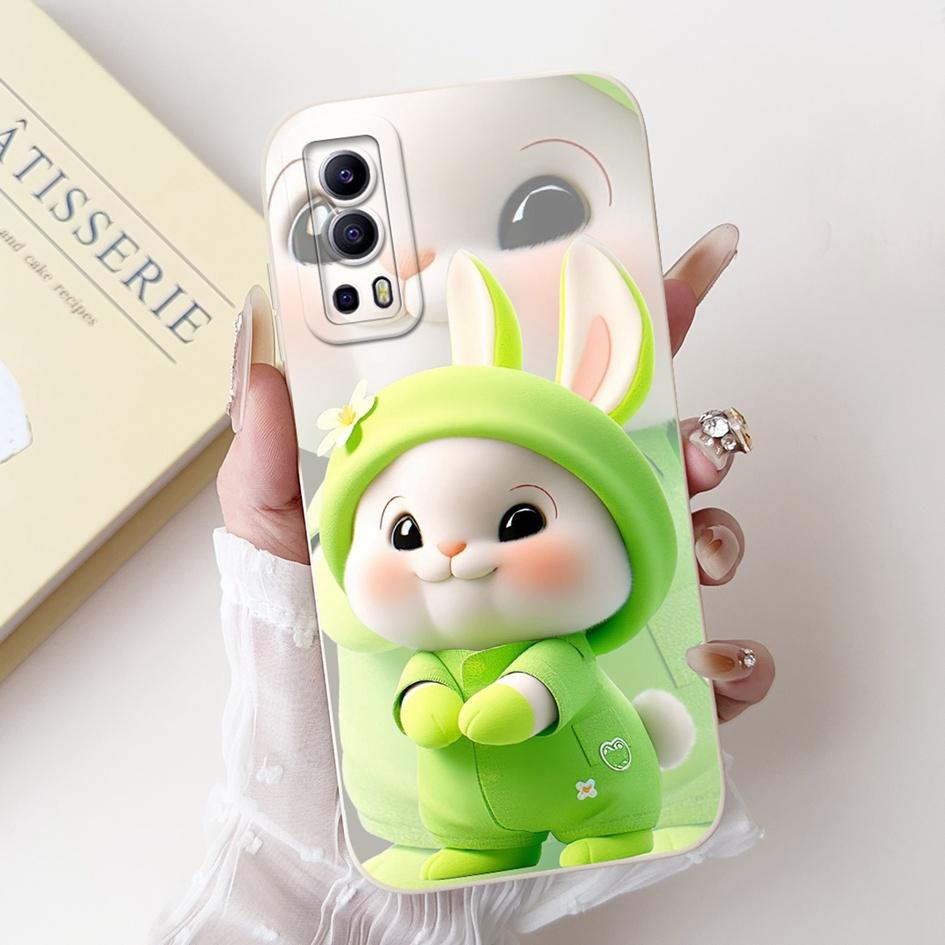 For Vivo Y52 5G V2053 Case Cute Cartoon Panda Duck Rabbit Shockproof Silicone TPU Phone Cover For Vivo Y72 5G V2041 IQOO Z3 Capa