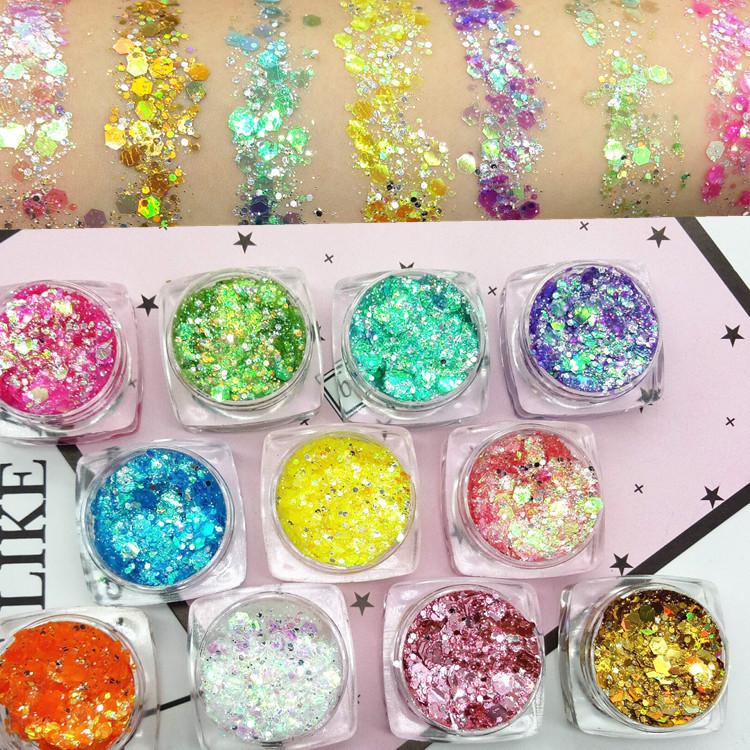 High-Gloss Mermaid Scale Sequins Self-Adhesive Nail Art