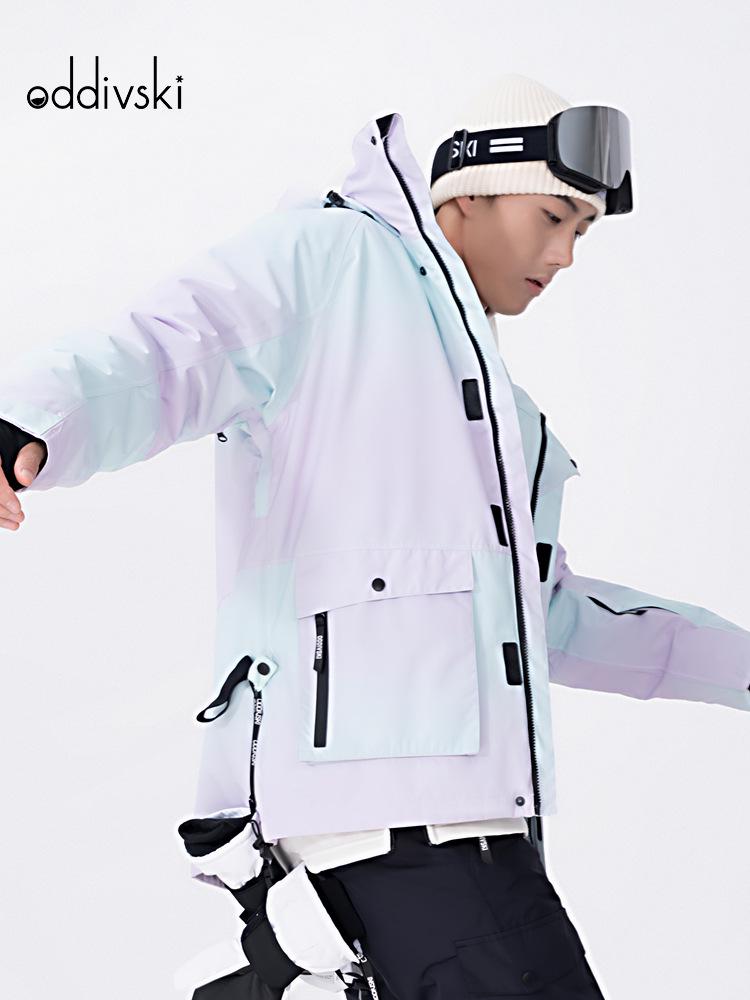 Oddivski Unisex Ski Suit: Trendy, Waterproof, Windproof, and Insulated for Snowboarding, Mountaineering, and Hiking
