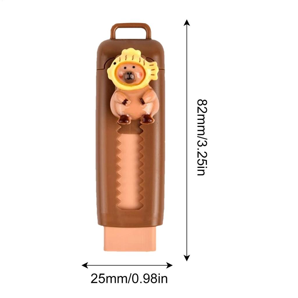 Einziehbare Radiergummis Capybara Radiergummi-Set Cartoon-Design Radiergummi Einziehbar Für Zeichnen Prüfungen Kinder Schüler Schulanfang Zubehör