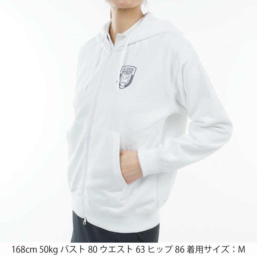 Sweatshirt Hoodie Brand Golf Innerwear S [Pin Apparel] Women's (Full Zip, Logo) / / 622-5162106 030_White